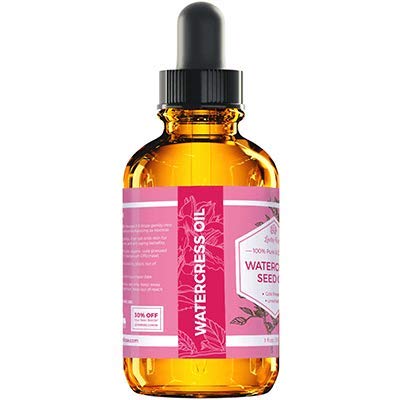 Watercress Seed Oil by Leven Rose - 100% Pure Organic Watercress Oil Detoxifies Skin and Stimulates Hair Growth, Scalp Dryness Oil - Natural UV Protection - Non-GMO Watercress - Vegan Friendly - 1 oz