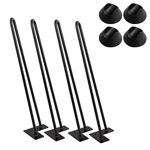 Tengchang 22" Hairpin Legs Industrial - Mid Century Modern Heavy Duty Solid Iron Set of 4