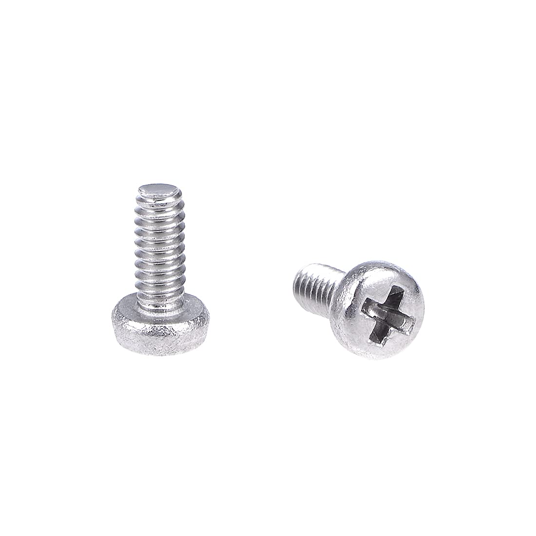 sourcing map M1.6x4mm Machine Screws Pan Phillips Cross Head Screw 304 Stainless Steel Fasteners Bolts 50Pcs