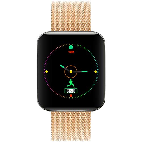 Insaneness IP67 Waterproof 1.54'' Heart Rate Activity Step Music Control Smart Watch Bracet (Gold)