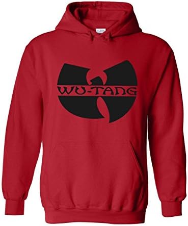 Cleefs Shirts Unisex Hoodie Wu-Tang Hip Hop Rap Hooded Sweatshirt Black Classic Logo Hardcore Hip Hop Rap S-4XL (X-Large, Red)