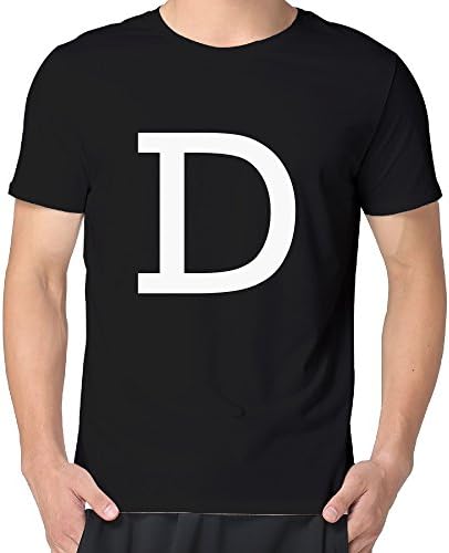 Batch1 Alphabet Large Letter D Men's Fashion T Shirt