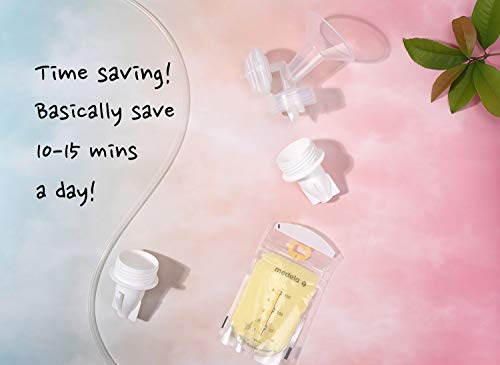 image for Papablic Direct Pump Bag Adapters for Medela Pump and Save Breastmilk 