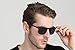 Yougarr Group Retro Sunglasses Polarized Metal Frame Classic Vintage Design for men women (Black Len/Black Frame, 52)