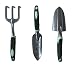 Typhon East Garden Tool Set (3 Piece) | Stainless Steel Gardening Kit | Includes Trowel, Transplant Trowel & Hand Rake | Rubberized Handles | Great Gardener Gift Idea for Women and Men primary