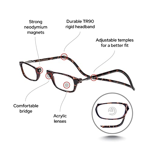 CliC Reading Glasses, Computer Readers, Replaceable Lens