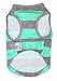 Puppy Face Striped Shirt for Dog Tank Pet Shirts Green and Grey Wide Stripe Pet Clothes for Dogs Large