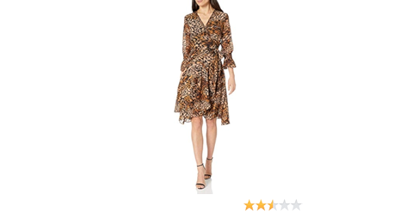 tahari leopard dress
