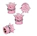 MINI-FACTORY Bling Pink Car Accessories Wheel Decoration Crystal Tire Valve Stem Caps - Floral Crown