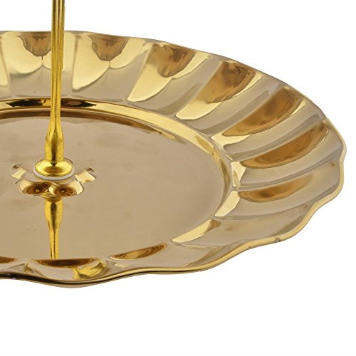 Fruit Plate, Petforu 3 Tier Fruits Cakes Desserts Plate Stand Gold Color Stainless Steel Plates - Thumbnail 5