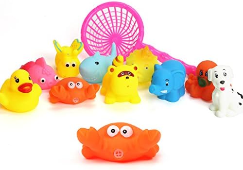 Yeeteching 10 Pack Baby Bath Toys Floating Squeaky Animal Toys