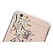 Hundromi Clear Translucent Hard Back with Floral Butterfly Plastic Bumper Case with for iPhone 6 / 6S(4.7-inch)