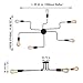 Industrial Ceiling Light Semi Flush Mount Light Fixture Modern Black Metal Chandelier with 6 Lights for Kitchen Dining Room Bedroom Lighting