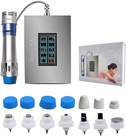 TTLIFE Shockwave Therapy Machine with 7 Head Portable Deep Muscle Massager for Pain/Relief Massage/Body-Shaping/ED Treatment