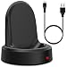 AFUNTA Wireless Charger Compatible Samsung Gear S3, Frontier and Classic（NOT for TIZEN 3.0.0.2 Version）, Charging Dock Cradle with USB Cable Compatible Galaxy Gear S3 Smart Watch Accessory