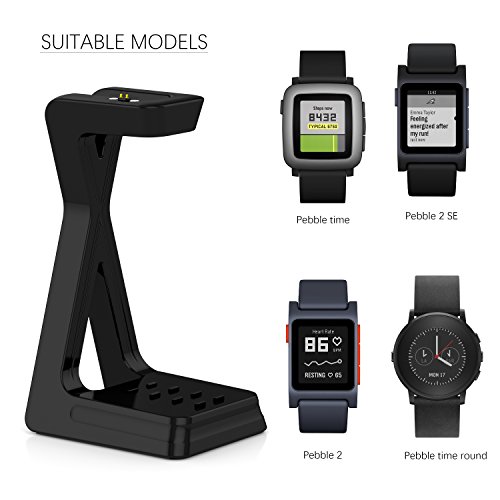 GOOQ Pebble 2/2 SE Charger, Charger Cradle Dock Micro USB Charging