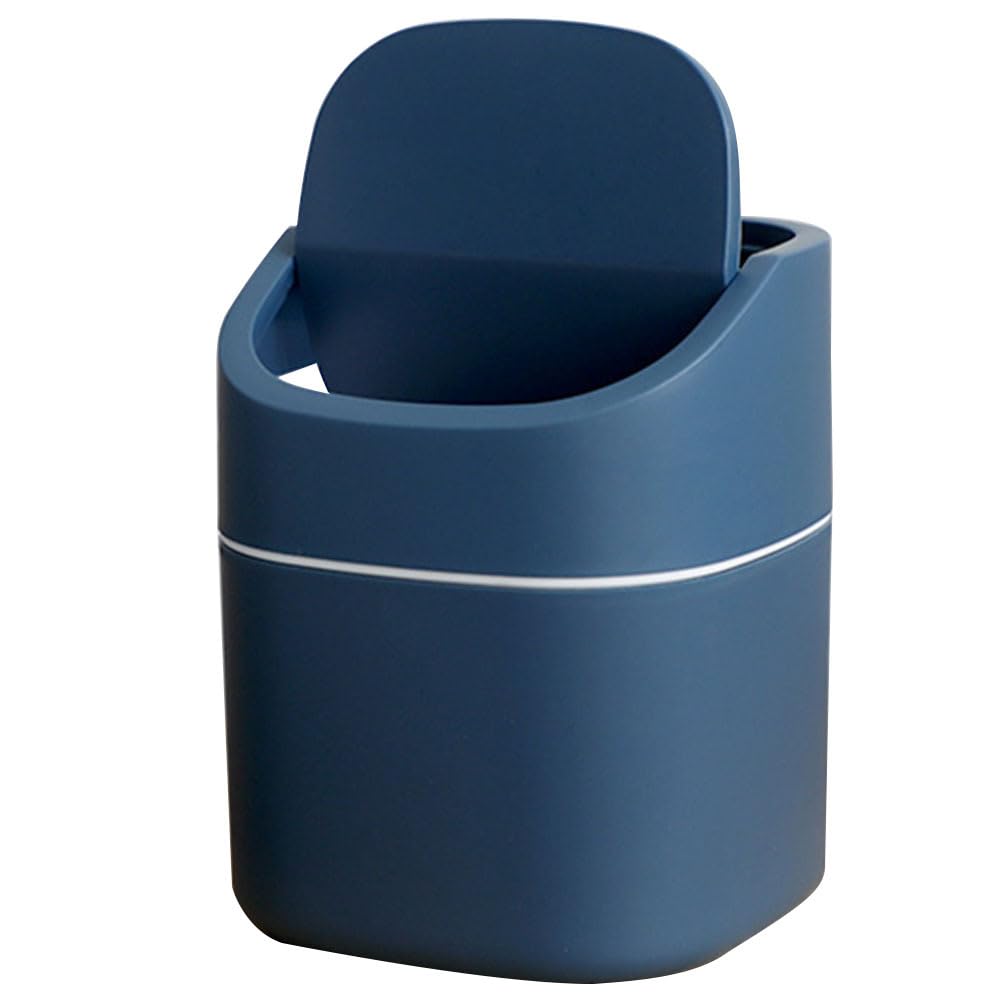 Cabilock Kitchen Bin Smart Trash Can Lid Desk Dust Bin Small Dustbin Plastic Garbage Can Nordic Style