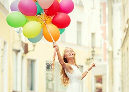 XNX Balloons Assorted Color 12 inch 100 Pcs Helium Quality Latex for Party Decoration (Multi-Colour)
