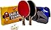 Ping Pong Paddle Set - 2 Table Tennis Racket Set with 3 Balls and Travel Case - Endorsed by Celebrity Player: Best Paddles to Improve Your Game, for Intermediate Level Players