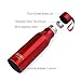 Landnics Stainless Steel Water Bottle, 25oz Vacuum Insulated Sports Water Bottle, Double Wall Leak-Proof Flask Bottle Keep 24hrs Cold/12hrs Hot, BPA Free, Red