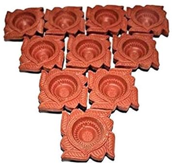Best Buy Store 21 pcs Handmade Clay Diya Set for Home Indoor Outdoor Diwali Decoration