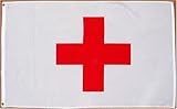 Red Cross Flag - 3 foot by 5 foot Polyester (NEW)