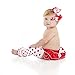 juDanzy Large Red and White Christmas Holiday Hair Bow Clip for Girls