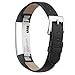 iGK Leather Replacement Bands Compatible for Fitbit Alta and Fitbit Alta HR, Genuine Leather Wristbands with Stainless Steel Buckle