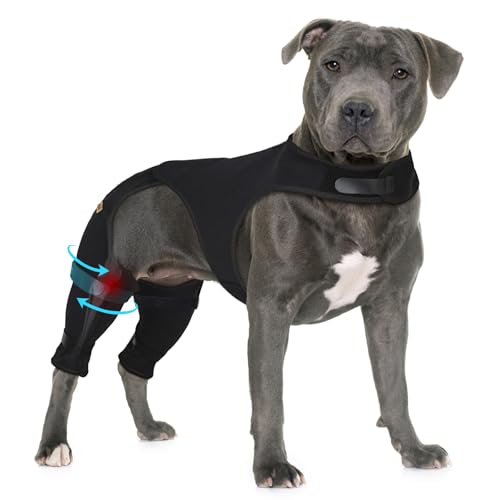 Photo 1 of Supet Dog Rear Leg Sleeve to Stop Licking, Non-Slip Surgical Sleeve for Back Leg After TPLO, Breathable Recovery Sleeve After Surgery, Wound Cover for Hip and Thigh, Dog Cone Alternative