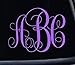 3 Letter Classic Monogram Decal. Choose Color and Size Metallic Chrome and Glitter Vinyl Available. Perfect for Car Windows, Cups, Laptop, Water Bottle, etc.