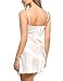 Ekouaer Women's V-Neck Satin Camisole Nightgown,Medium,A(white)