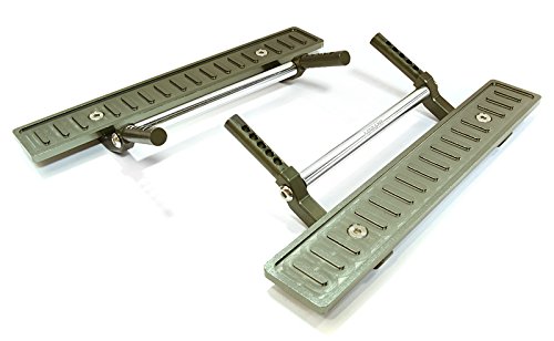 Integy RC Model Hop-ups C26726GUN Billet Machined T2 Side Step (2) Kit for SCX-10, Dingo, Honcho & Jeep