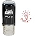ExcelMark Round Teacher Stamp - Brilliant! (Light Bulb) - RED Ink