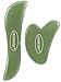 Jade Gua Sha Scraping Massage Tool, Real Aventurine Jade Gua Sha Board for Full Body Relaxing, Natural Trigger Point Deep Tissue Therapy Tool for Pain Relief, Anti Aging Facial Gua Sha Tool (S + H)