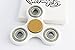 WeFidget's Original Gold Button Standard EDC Fidget Spinner, Relieve your Stress, Anxiety, ADHD (White)