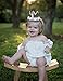 Newborn Baby Girl Off Shoulder Clothes Flower Lace Romper White Ruffles Sleeve Bodysuit Outfits 6-12 Months