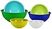 Gourmet Home Products 6 Piece Nested Polypropylene Mixing Bowl Set, Green