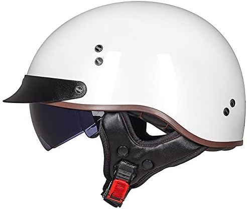 Laikeone Motorcycle Half Helmet, Cruiser Scooter Harley Motorbike Helme, Outdoor Riding Helmet for Adult, DOT Certified