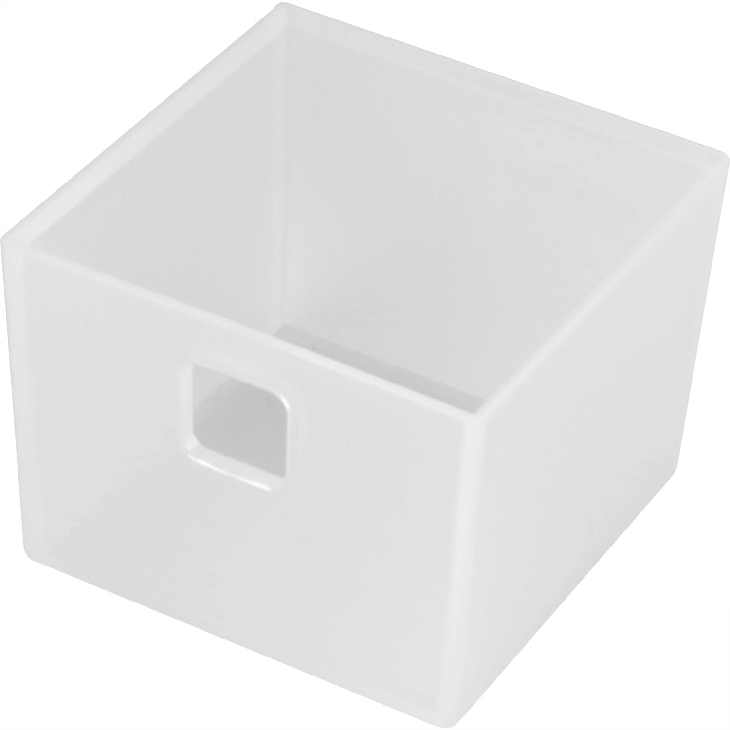 NINKA 5016.11 20909 White Translucent Banio Drawer Container 1-Compartment Storage Container Organiser 84 x 84 mm Plastic