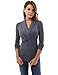 PattyBoutik Women Shawl Collar Pleated Detail Blouse (Heather Navy Blue Medium)