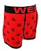 Men's Novelty Boxer Shorts Briefs Trunks Underwear WEED LEAF (3 pack) Black Red White LARGE
