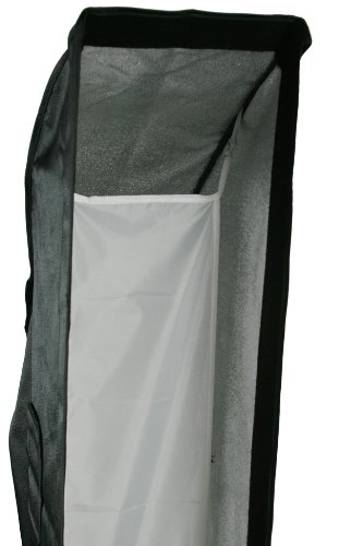 ePhoto Large Off Camera Strip Softbox Soft Box 13" x 56" & Honeycomb Grid Beehive For Both Bowen Strobe or Nikon Canon Portable Flash Mount LBW35140GD