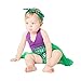 belababy 24M Toddler Girls Mermaid Romper Tutu with Headband Outfit