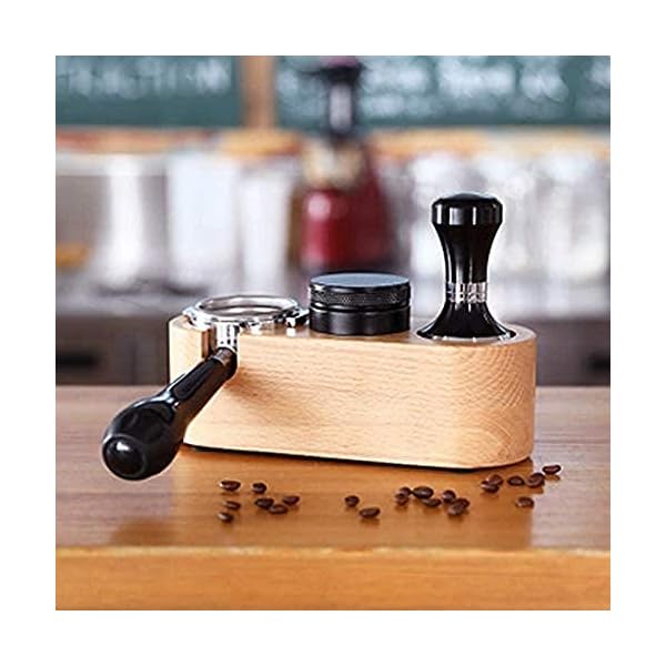 CLQ Barista Wiederverwendbarer Holzkaffee Barista Ständer Für Kaffee Espresso Base Maker Zubehör Set Von – Bild 4