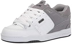 Globe mens Fusion Skate Shoe, White/Grey Split, 8 US