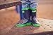 Oakiwear Children's Waterproof Rubber Rain Boots with Easy-On Handles, 12 Navy Blue