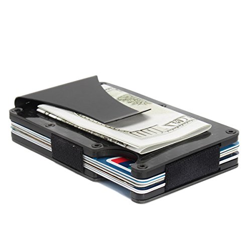 Tles - Outdoor Bag - Slim Carbon Fiber Credit Card Holder Blocking Metal Wallet Money Clip Case Cartridge Clip Fiber Billfold Pocketbook Notecase - 1PCs - Thumbnail 3