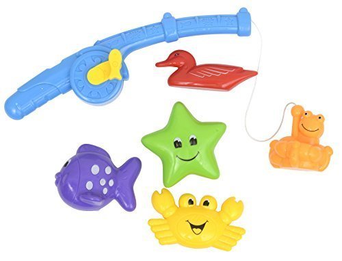 EVIDECO 951025 Bathtub Magnetic Fishing Rod Game CHILDISH Sea Animals