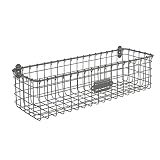 Spectrum Diversified Vintage Wall Mount Storage Basket, Pack of 1, Industrial Gray