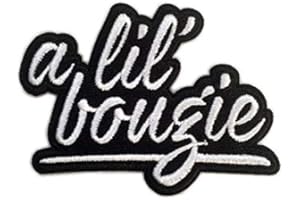 ONLINE UNLIMITED Black and White A Lil' Bougie Decorative Iron-On Patch (3 inches)